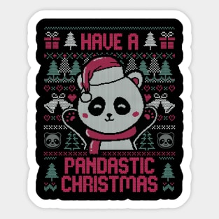 Pandastic Christmas Sticker